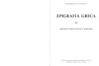 cover of the book Epigrafia Greca - Epigrafi sacre, pagane e cristiane