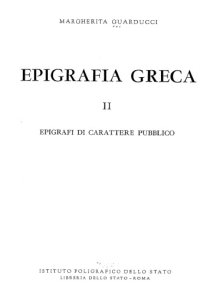 cover of the book Epigrafia Greca - Epigrafi di carattere pubblico