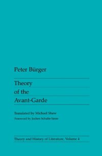 cover of the book Theory of the Avant-Garde