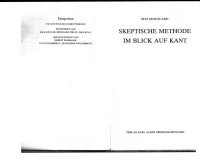 cover of the book Skeptische Methode im Blick auf Kant