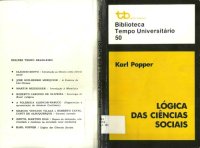 cover of the book Lógica das ciências sociais