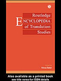 cover of the book Routledge encyclopedia of translation studies