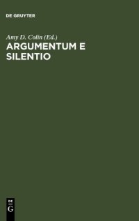 cover of the book Argumentum e silentio