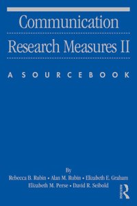 cover of the book Communication Research Measures II: A Sourcebook  (Volume 2)