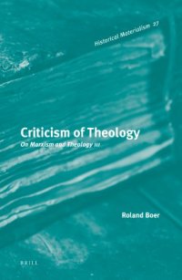 cover of the book Criticism of theology : on Marxism and theology III