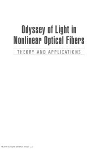 cover of the book Odyssey of light in nonlinear optical fibers : theory and applications