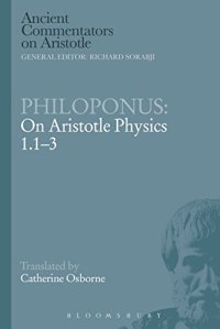 cover of the book Philoponus : on Aristotle physics 1.1-3