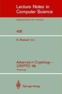 cover of the book Advances in Cryptology — CRYPTO’ 89 Proceedings