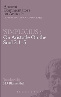 cover of the book 'Simplicius': On Aristotle On the Soul 3.1-5