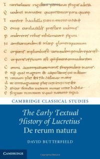 cover of the book The early textual history of Lucretius' "De rerum natura"