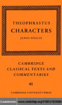 cover of the book Theophrastus : Characters