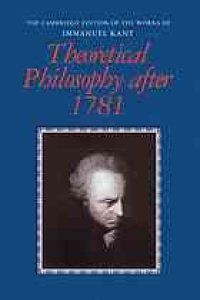 cover of the book Theoretical philosophy after 1781