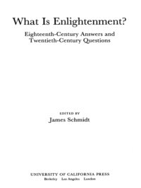 cover of the book What Is Enlightenment: Eighteenth-Century Answers and Twentieth-Century Questions