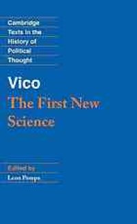 cover of the book Vico: The First New Science