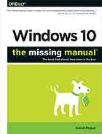 cover of the book Windows 10 : the missing manual®