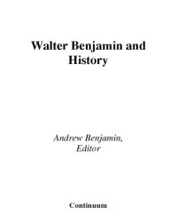 cover of the book Walter Benjamin and History