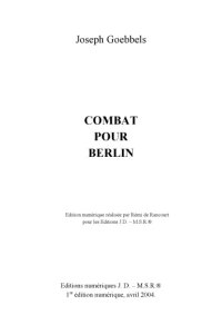 cover of the book Combat pour Berlin