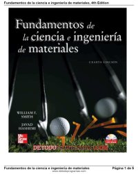 cover of the book Fundamentos de la ciencia e ingeniería de materiales