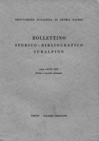 cover of the book Bollettino storico-bibliografico subalpino