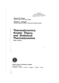 cover of the book Thermodynamics, Kinetic Theory, and Statistical Thermodynamics