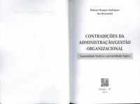 cover of the book Contradições da Adm Gestão Organizacional