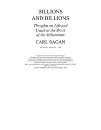 cover of the book Billions and Billions:  Thoughts on Life and Death at the Brink of the Millennium