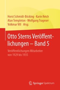 cover of the book Otto Sterns Veröffentlichungen - Band 5: Veröffentlichungen Mitarbeiter von 1929 bis 1935