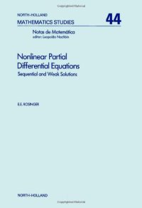 cover of the book Nonlinear partial differential equations: sequential and weak solutions