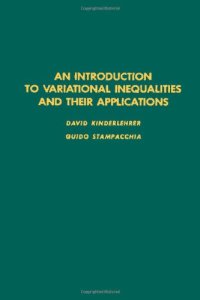 cover of the book An introduction to variational inequalities and their applications