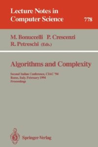 cover of the book Algorithms and Complexity: Second Italian Conference, CIAC '94 Rome, Italy, February 23–25, 1994 Proceedings