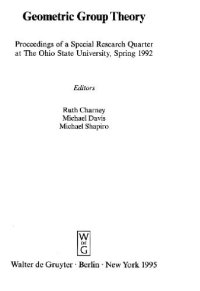 cover of the book Geometric group theory: Proc. of a special research quarter Ohio State Univ. 1992