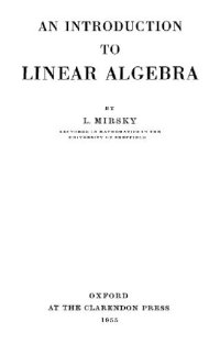 cover of the book An introduction to linear algebra