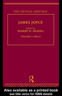 cover of the book James Joyce. : Volume 2, 1928-41 the critical heritage