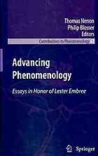 cover of the book Advancing phenomenology : essays in honor of Lester Embree