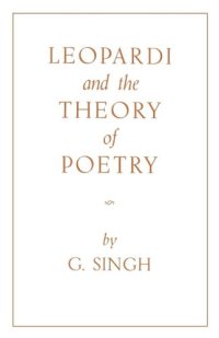 cover of the book Leopardi and the theory of poetry