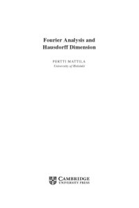 cover of the book Fourier Analysis and Hausdorff Dimension