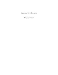 cover of the book Anneaux de polynômes [Lecture notes]