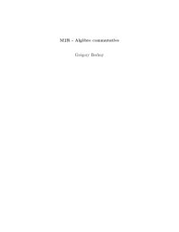 cover of the book M2R - Algèbre commutative [lecture notes]