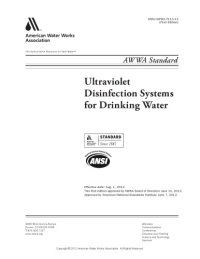 cover of the book Ultraviolet disinfection systems for drinking water : effective date, Aug. 1, 2012