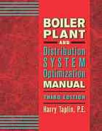 cover of the book Boiler plant and distribution system optimization manual