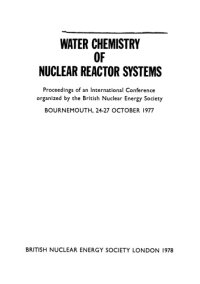 cover of the book Water chemistry of nuclear reactor systems 1. Proceedings of an International Conference Bournemouth, 24-27 Oct. 1977