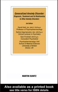 cover of the book Generalized Anxiety Disorder : Pocketbook