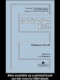 cover of the book Contemporary ergonomics, 1994 : proceedings of the Ergonomics Society's 1994 Annual Conference, University of Warwick, 19-22 April 1994 : ergonomics for all