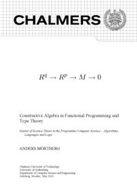 cover of the book Constructive Algebra in Functional Programming and Type Theory [master thesis]