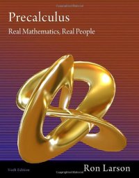 cover of the book Precalculus: Real Mathematics, Real People