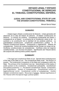 cover of the book Estado Legal y Estado Constitucional de Derecho - El Tribunal Constitucional Español