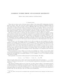 cover of the book Algebraic number theory and quadratic reciprocity [Lecture notes]