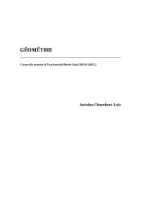 cover of the book Géométrie [Lecture notes]