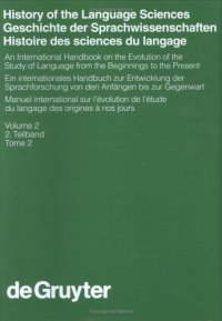 cover of the book History of the Language Sciences: An International Handbook on the Evolution of the Study of Language from the Beginnings to the Present