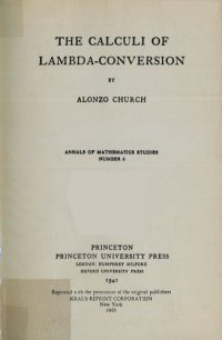 cover of the book The calculi of lambda-conversion